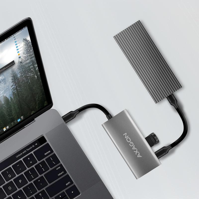 AXAGON HMC-4G2 SPEEDSTER 4 - hub - 4 p