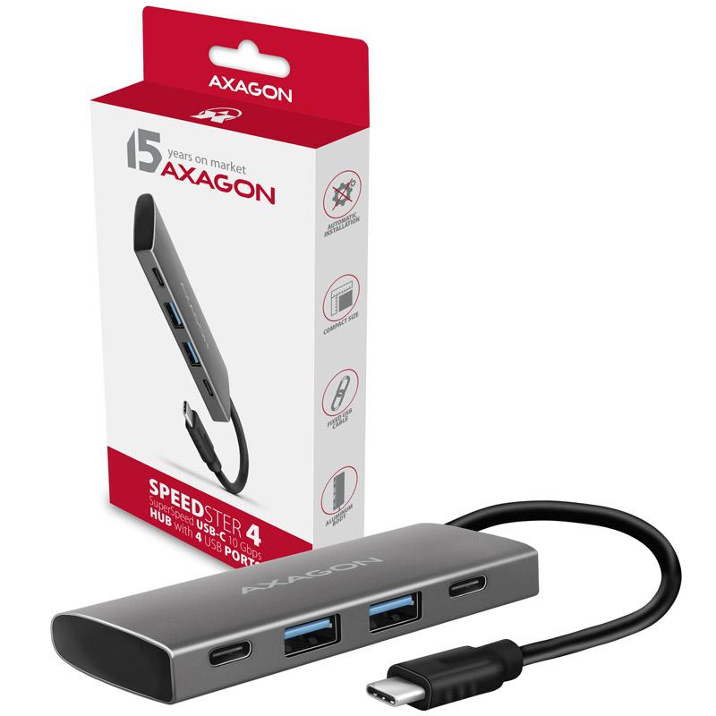 AXAGON HMC-4G2 SPEEDSTER 4 - hub - 4 p