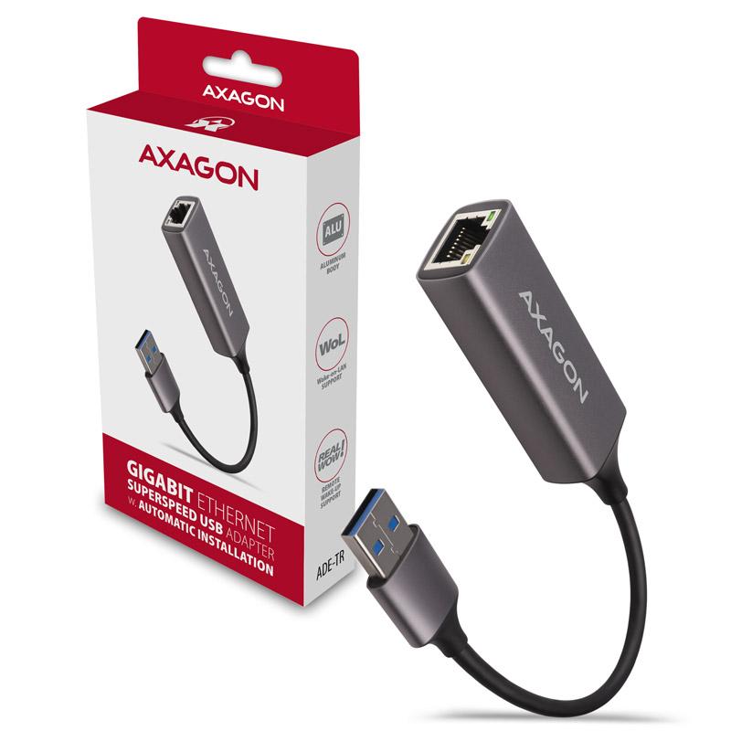 Adattatore Gigabit Ethernet ADE-TR 10/100/1000 - USB 3.1 tipo A, grigio titanio