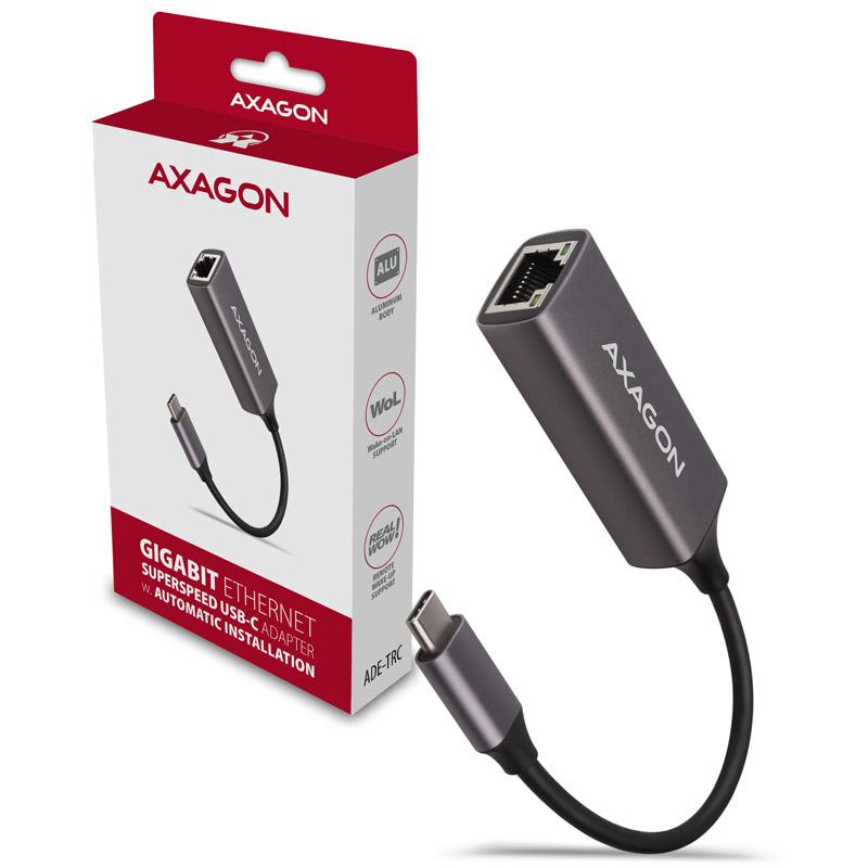 Adattatore Gigabit Ethernet ADE-TRC 10/100/1000 - USB 3.1 tipo C, grigio titanio