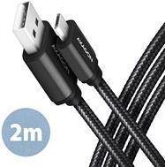 Axagon BUMM-AM20AB cavo USB USB 2.0 2 m Micro-USB B USB A Nero