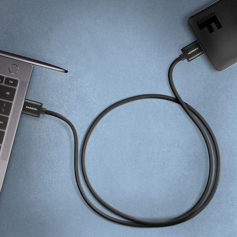 Axagon BUMM3-AM10AB cavo USB USB 3.2 Gen 1 (3.1 Gen 1) 1 m Micro-USB B USB A Nero