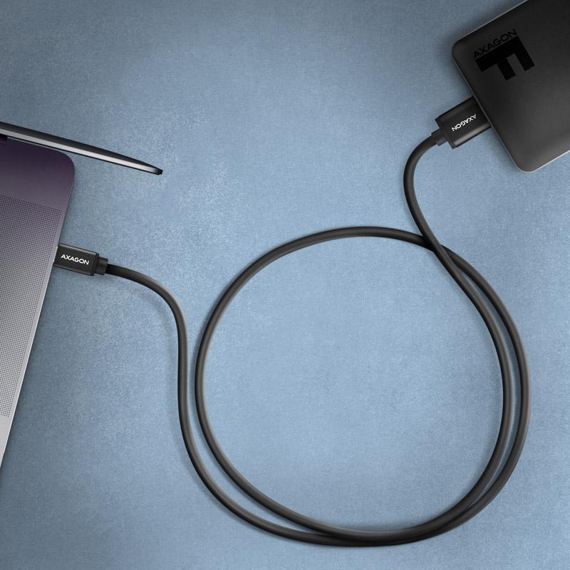 AXAGON BUMM3-CM10AB Cavo da Micro-B USB a USB-C 3.2 Gen 1, nero - 1m