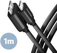 AXAGON BUMM3-CM10AB Cavo da Micro-B USB a USB-C 3.2 Gen 1, nero - 1m