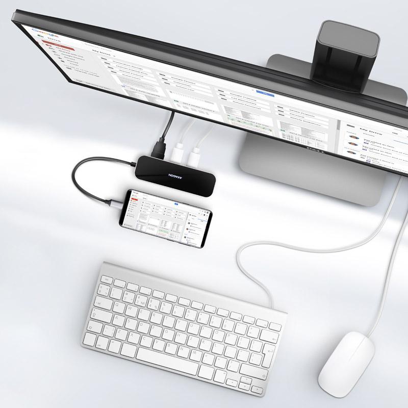 Axagon HMC-6GL Interfaccia Hub USB 3.2 Gen 1 (3.1 Gen 1) Type-C 5000 Mbit/S Grigio nero (HMC-6GL)