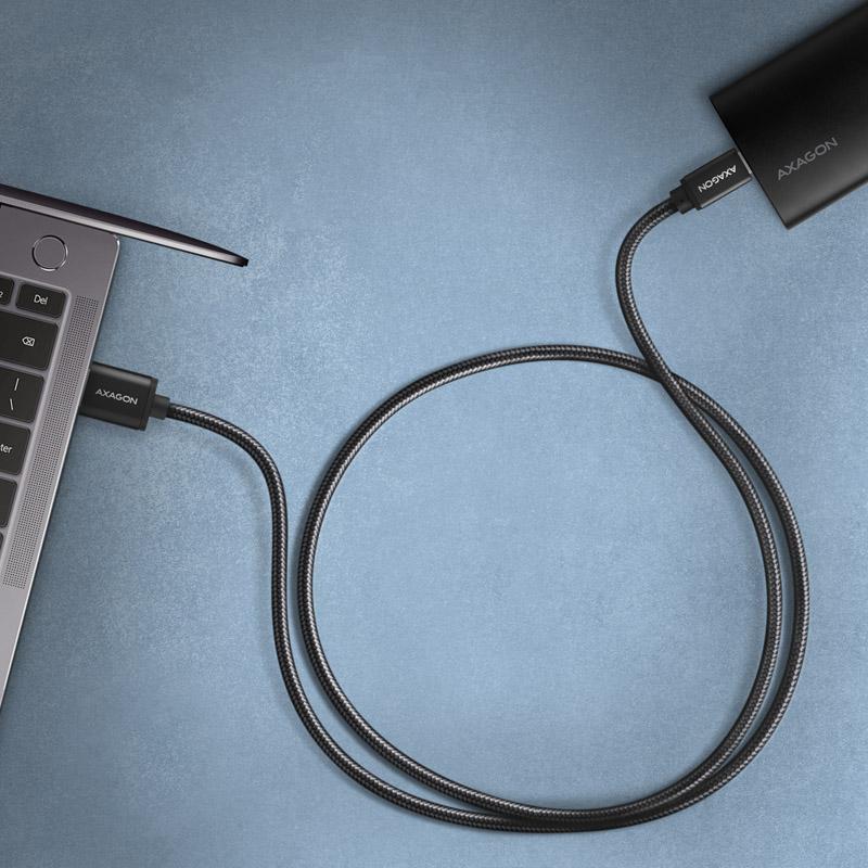 Axagon BUCM3-AM10AB cavo USB USB 3.2 Gen 1 (3.1 Gen 1) 1 m USB C USB A Nero