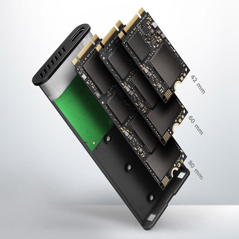 AXAGON EEM2-SBC USB-C 32 Gen 2 - M2 SATA SSD