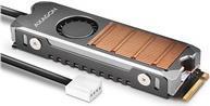 Axagon CLR-M2FAN sistema di raffreddamento per computer Unit allo stato solido Dissipatore di calore/Radiatore Grigio 1 pz (AX
