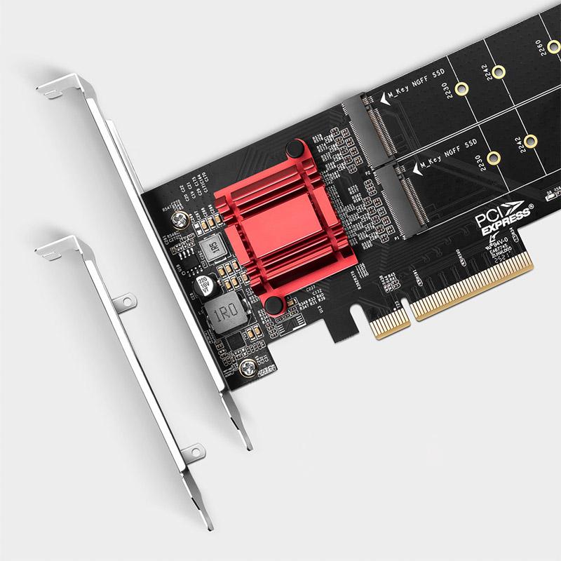 AXAGON PCEM2-ND PCIe Adapter For Two M.2 SSDs with Software Raid