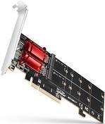 AXAGON PCEM2-ND PCIe Adapter For Two M.2 SSDs with Software Raid