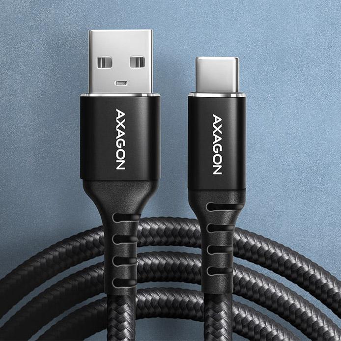 Axagon BUCM-AM10AB cavo USB USB 2.0 1 m USB A USB C Nero