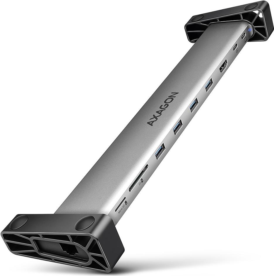 AXAGON HMC-10HLS, hub USB 5Gbps, 4x USB-A, HDMI 4k/60Hz, RJ-45 GLAN, SD/mSD, PD 100W, cavo 25cm