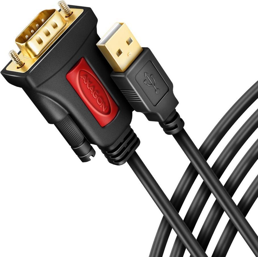 Axagon ADS-1PSN USB-A 2.0 SERIAL RS-232 DB9-M Adattatore prolifico Cavo da 1,5 m-Digitale/Data-1,5 m (ADS-1PSN)