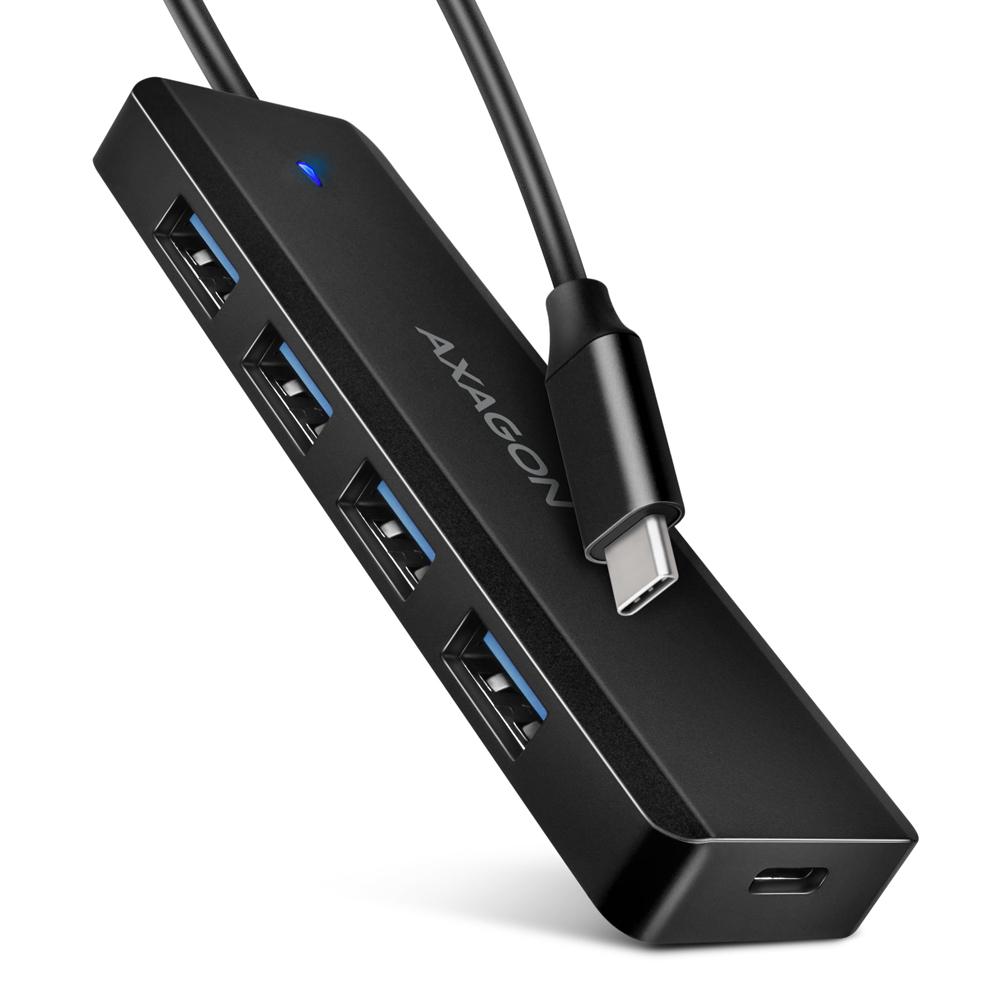 Axagon HUE-C1C hub di interfaccia USB 3.2 Gen 1 (3.1 Gen 1) Type-C 5000 Mbit/s Nero