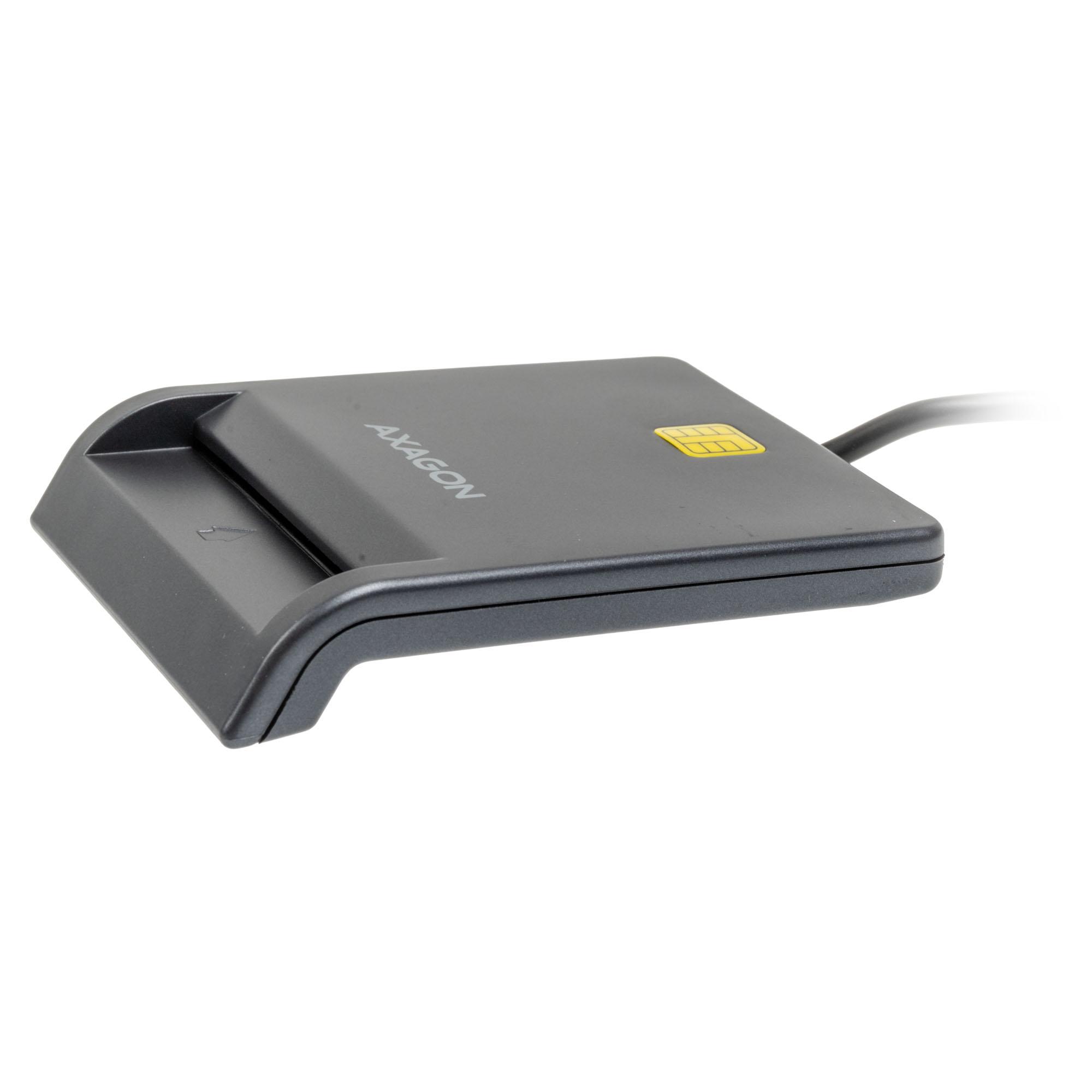 Axagon CRE-SM3T USB Smart card Flat lettore di card readers Interno USB 2.0 Nero