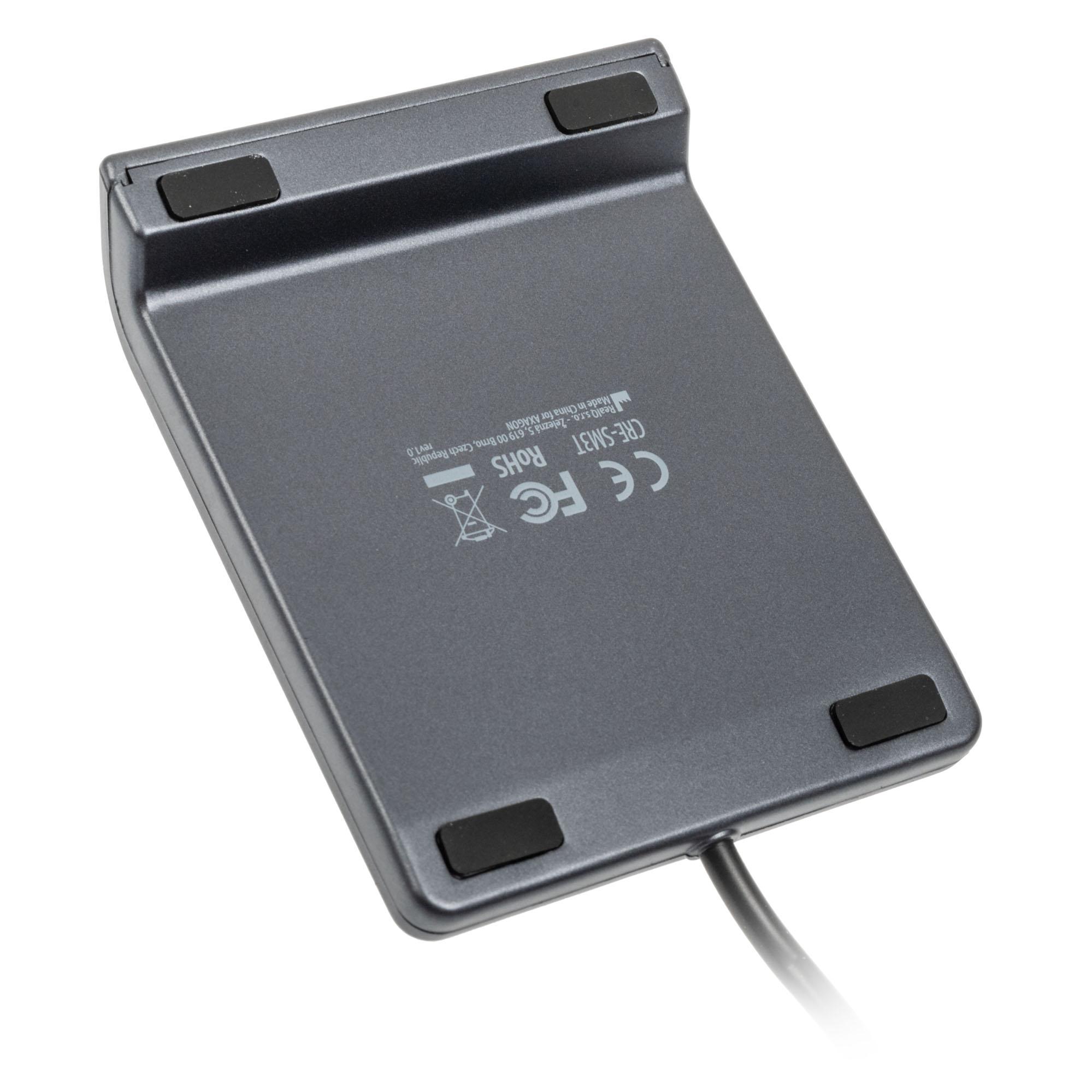 Axagon CRE-SM3T USB Smart card Flat lettore di card readers Interno USB 2.0 Nero