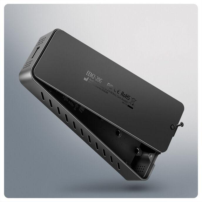 Axagon EEM2-20G NVMe-SSD-Gehuse USB-C 3.2 20 Gbps 2230 - 2280 - schwarz Box esterno SSD Nero M.2