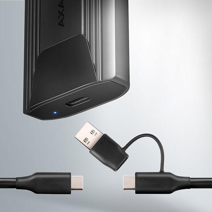 Axagon EEM2-GTS2 contenitore di unità di archiviazione Box esterno SSD Nero M.2
