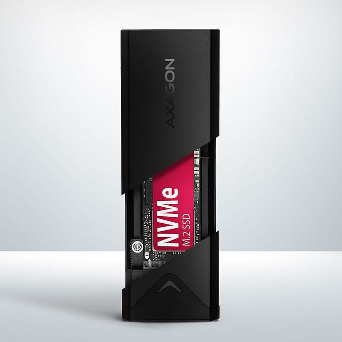 Axagon EEM2-UB2 contenitore di unità di archiviazione Box esterno SSD Nero M.2