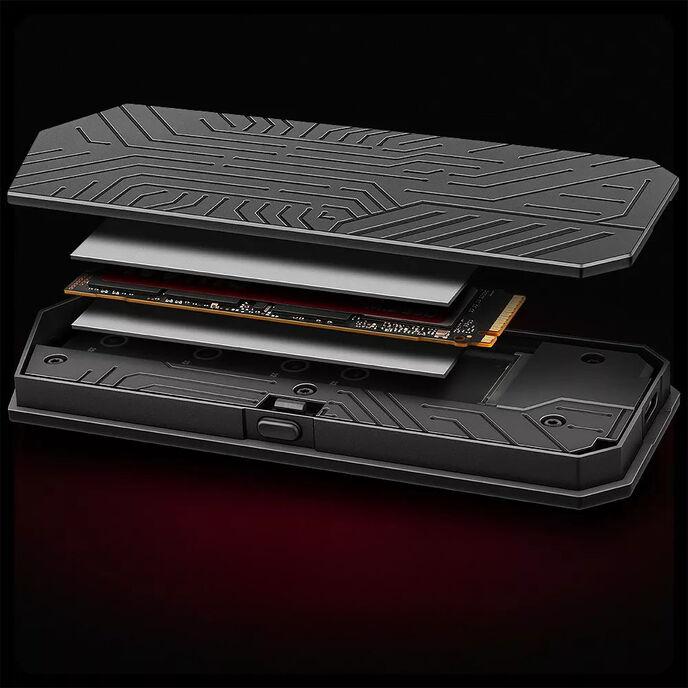 Axagon EEM2-GAM, USB-C 10Gbps - NVMe & SATA SSD GAME M.2 box, bezšroubkový Box esterno SSD Nero