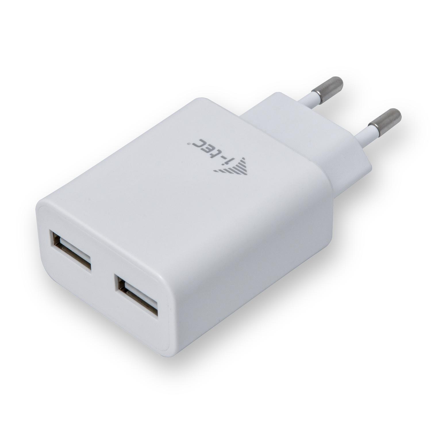 i-tec USB Power Charger 2 Port 2.4A White - CHARGER2A4W