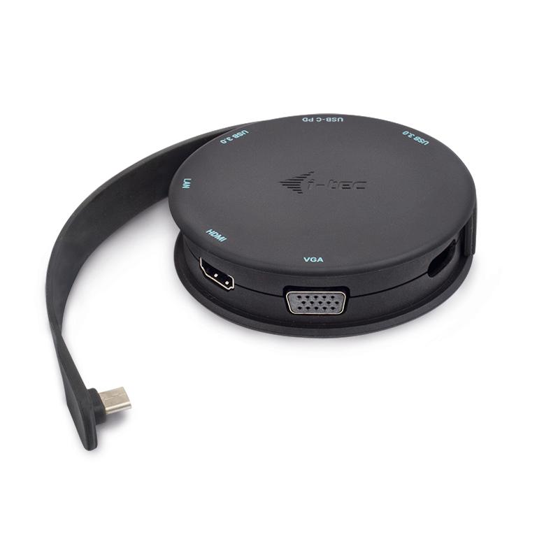 i-tec C31POCKET4KDOCKPD replicatore di porte e docking station per laptop Cablato USB 3.2 Gen 1 (3.1 Gen 1) Type-C Nero