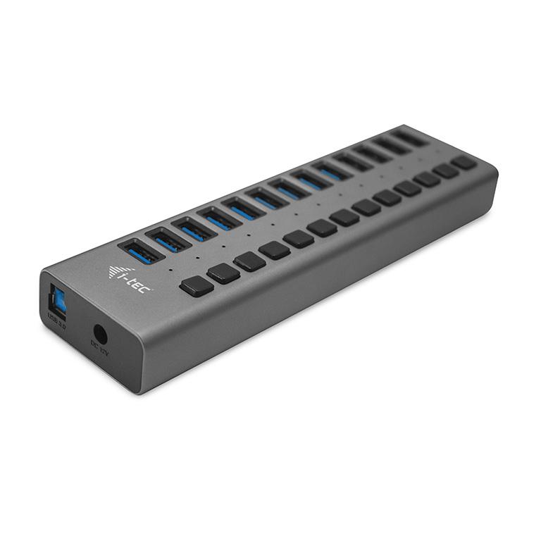 i-tec U3CHARGEHUB13UK Caricabatterie per dispositivi mobili Grigio Interno (I-TEC USB 3.0 HUB 13 PORT 60 W - I-TEC USB 3.0 HUB