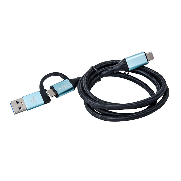 i-tec C31USBCACBL cavo USB 1 m USB 3.2 Gen 1 3.1 Gen 1 USB C Nero Blu (I-TEC USB-C CABLE TO USB-C/A - I-TEC USB-C CABLE TO USB-