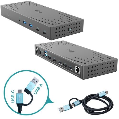 i-tec CATRIPLE4KDOCKPD2UK replicatore di porte e docking station per laptop Cablato USB 3.2 Gen 2 3.1 Gen 2 Type-C Grigio (ITEC