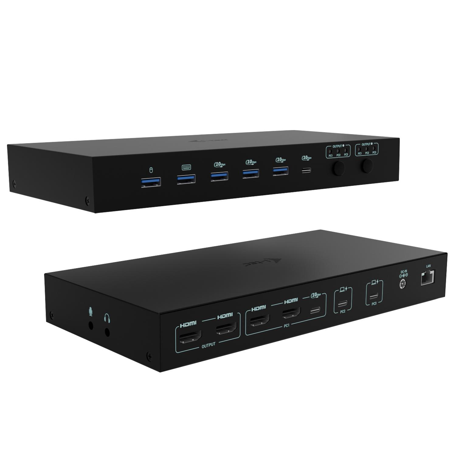 i-tec C31KVMDOCKPDPROUK replicatore di porte e docking station per laptop Cablato USB 3.2 Gen 1 (3.1 Gen 1) Type-C Nero