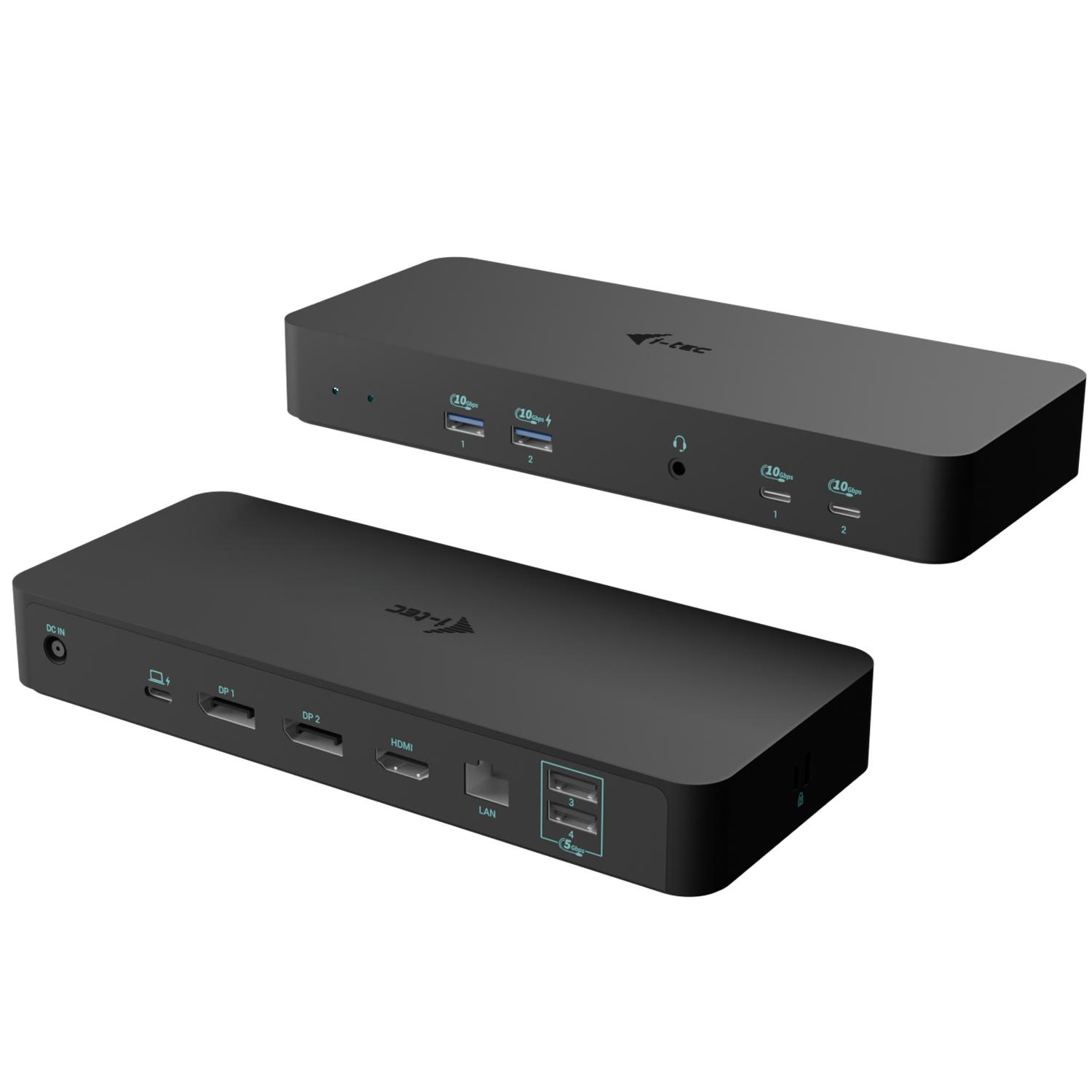 i-tec C31INTGTRI4KDOCPDUK replicatore di porte e docking station per laptop Cablato USB 3.2 Gen 1 (3.1 Gen 1) Type-C Nero
