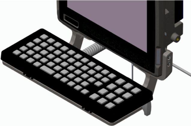 Tastiera di zebra psion vassoio di montaggio. Include braccia di inclinazione, manopole e viti. Per le tastiere VC80 e Iikey