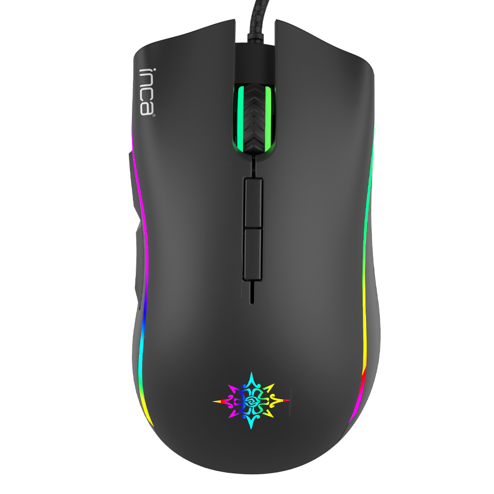 Mouse da gioco IMG-349 6400 DPI, RGB, 7 pulsanti, USB, SW