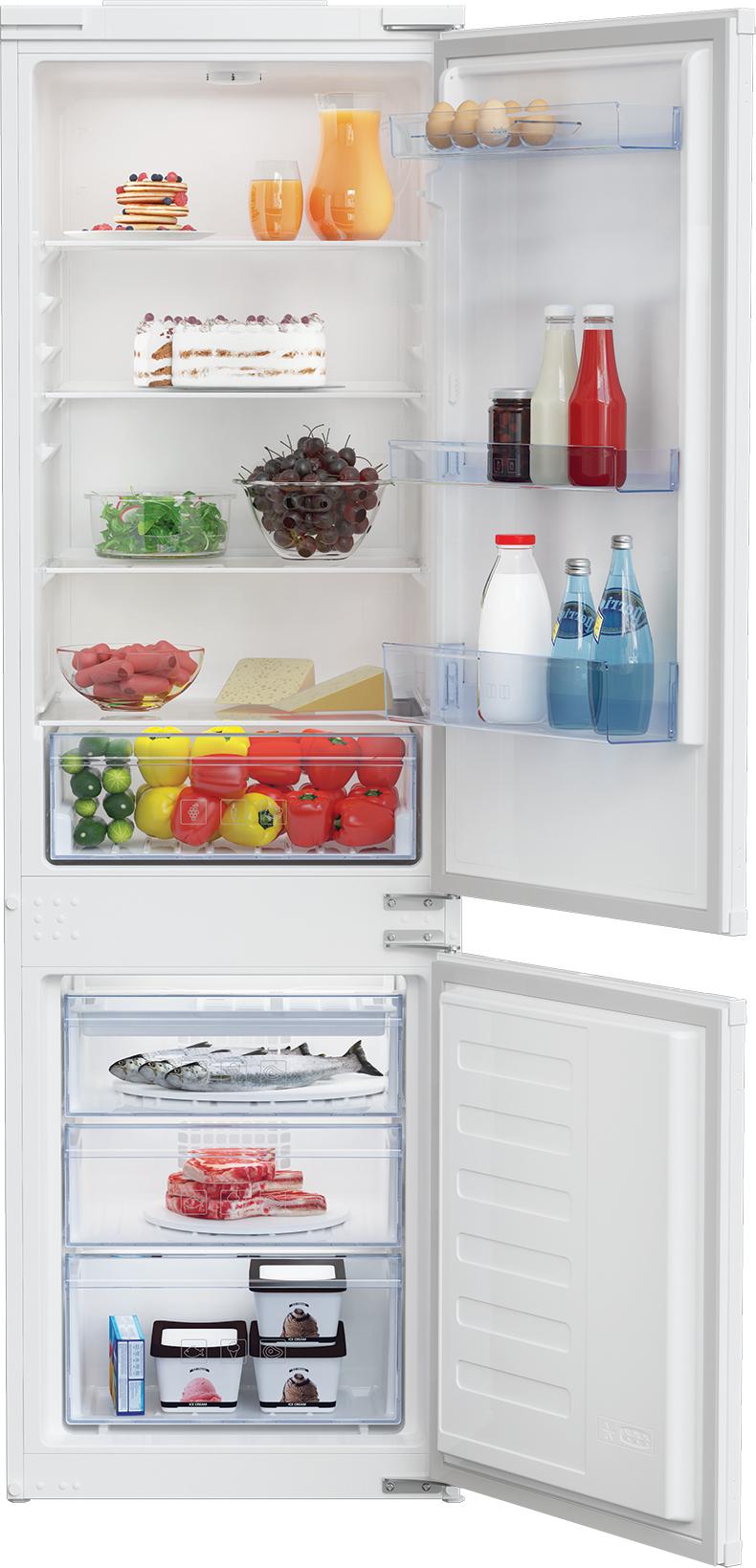 Beko BCSA285K4SN frigorifero con congelatore Da incasso 271 L E Bianco