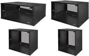 Logilink 48.30 cm (19 ") Distributore murale Eco, 12 He, montato, nero (RAL 9005), realizzato in acciaio da 0,8 mm, porta di ve