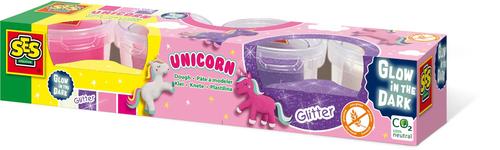 SES CREATIVE Children's Unicorn Dough Set 4x 90g Pots 2 Years and Above 00471
