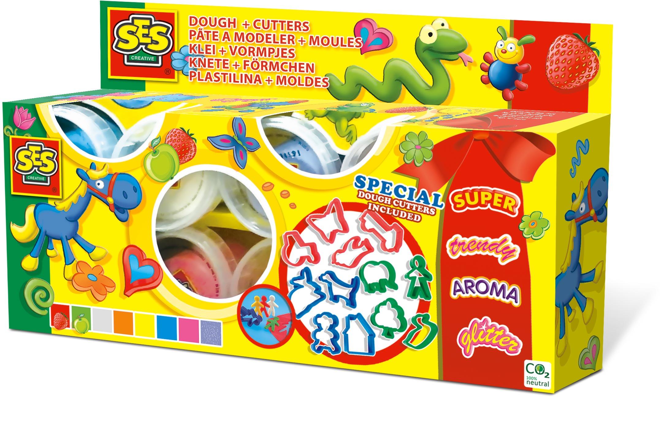 SES Creative Plastilina mania super plastilina e set di stampi per bambini (SES CREATIVE Children's Modelling Dough and Cutters