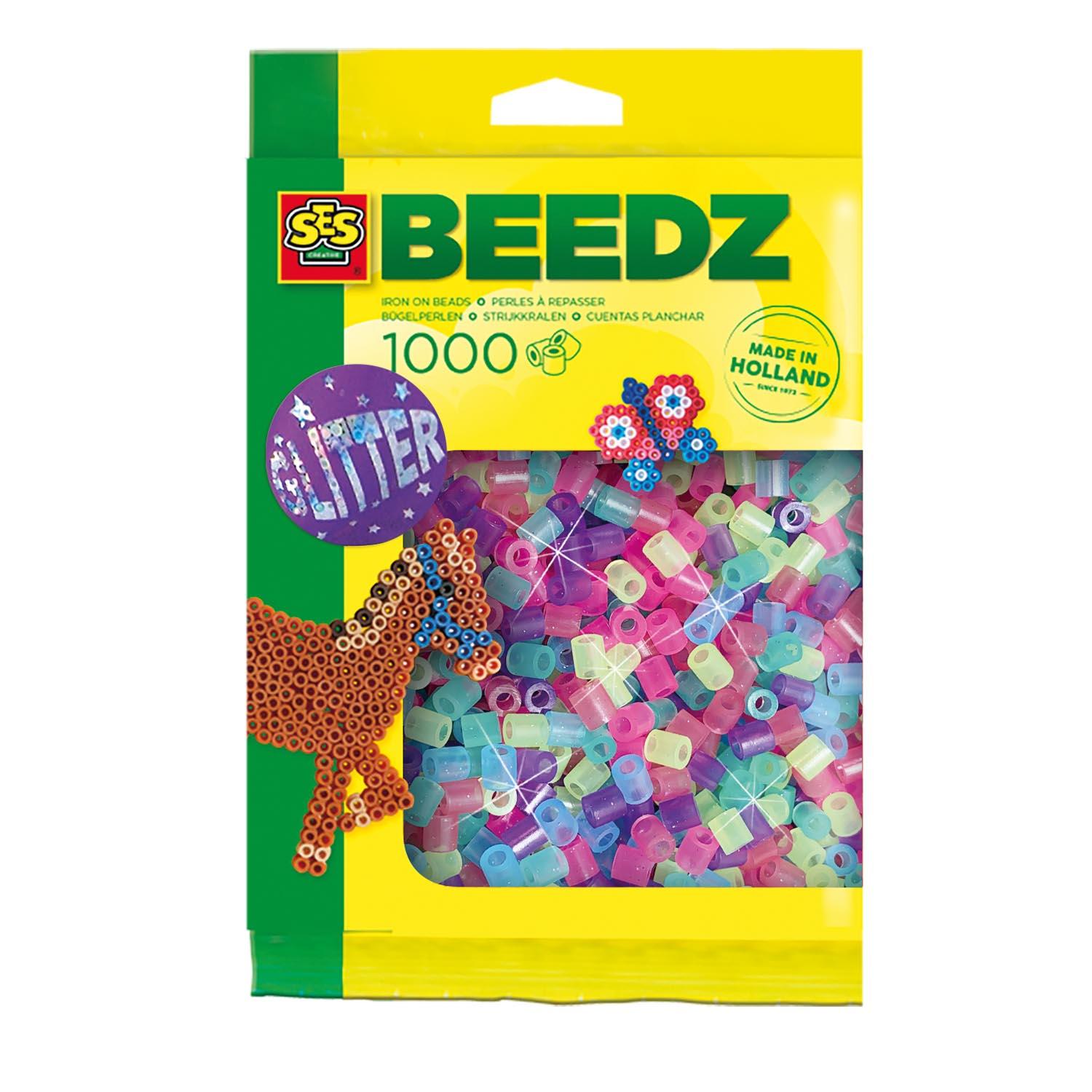 SES Creative Beedz Mix di 1000 perline da stirare con brillantini