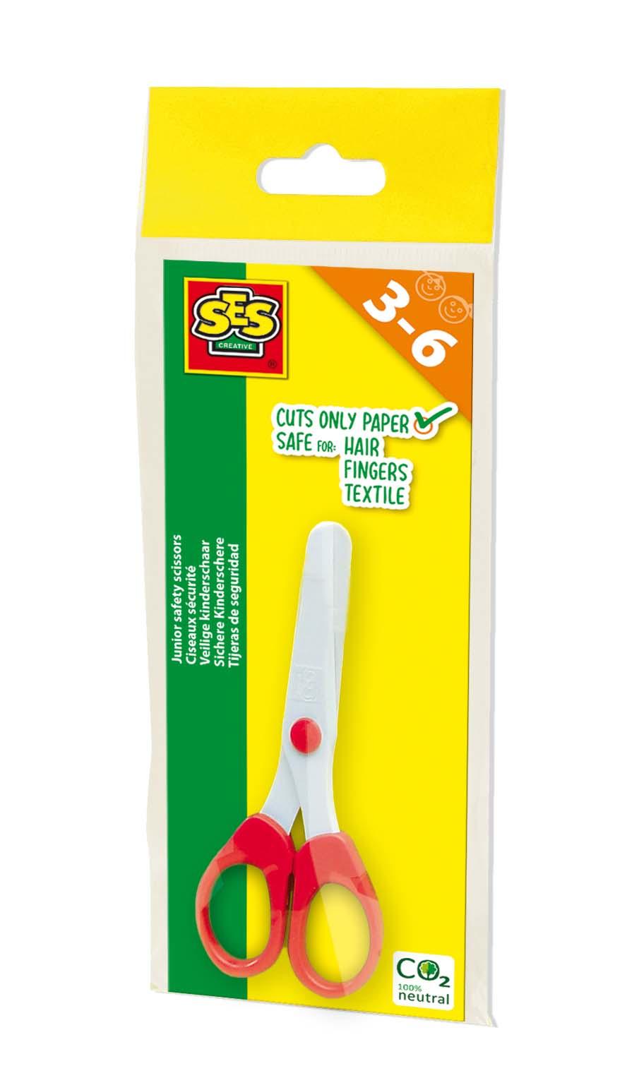 SES Creative Forbici sicure (SES CREATIVE Junior Ambidextrous Safety Scissors Unisex Ages Three to Six Years Red 00833)
