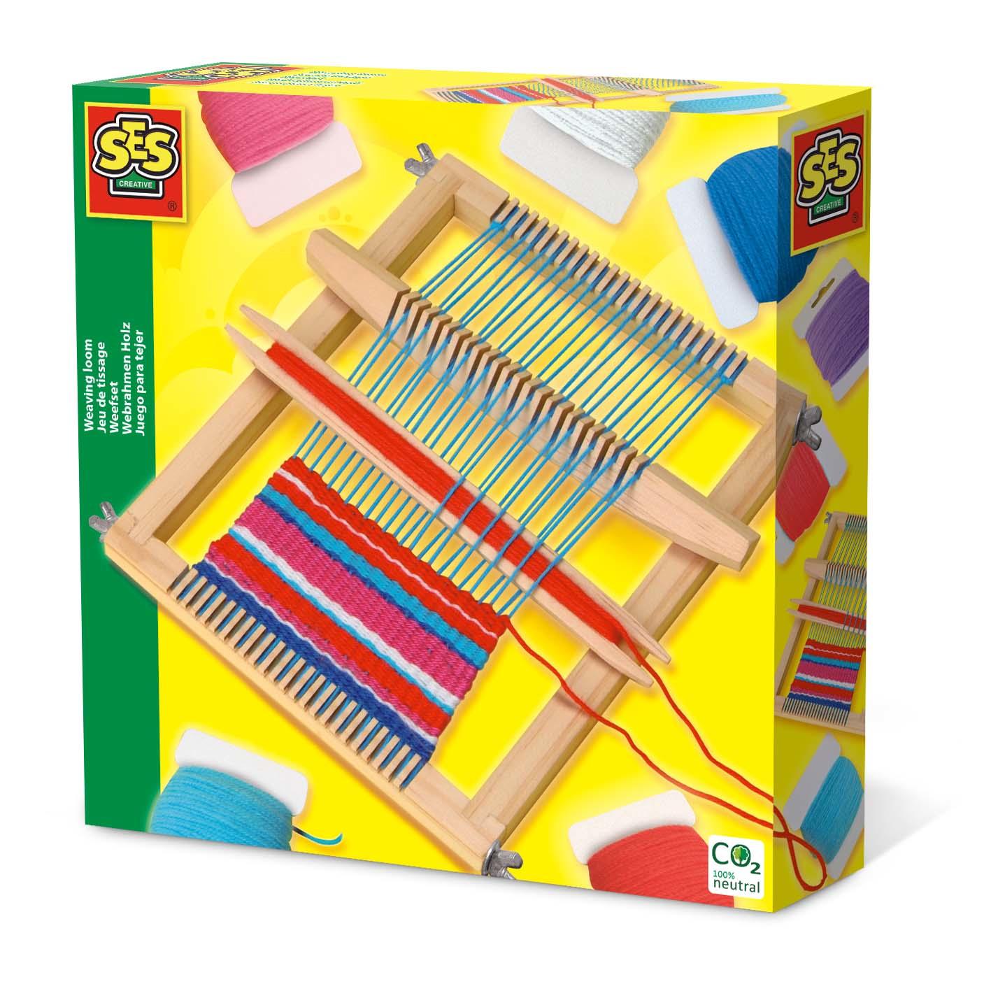 SES Creative Telaio (SES CREATIVE Children's Weaving Loom Kit Unisex 6 Year to 12 Years Multi-colour 00876)