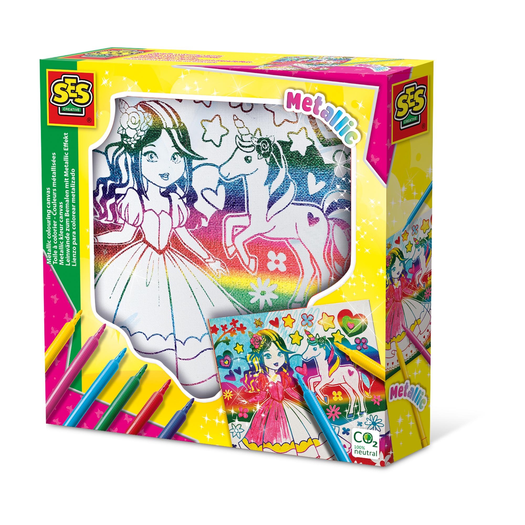 SES CREATIVE Metallic Colouring Canvas 3 Years and Above 01150