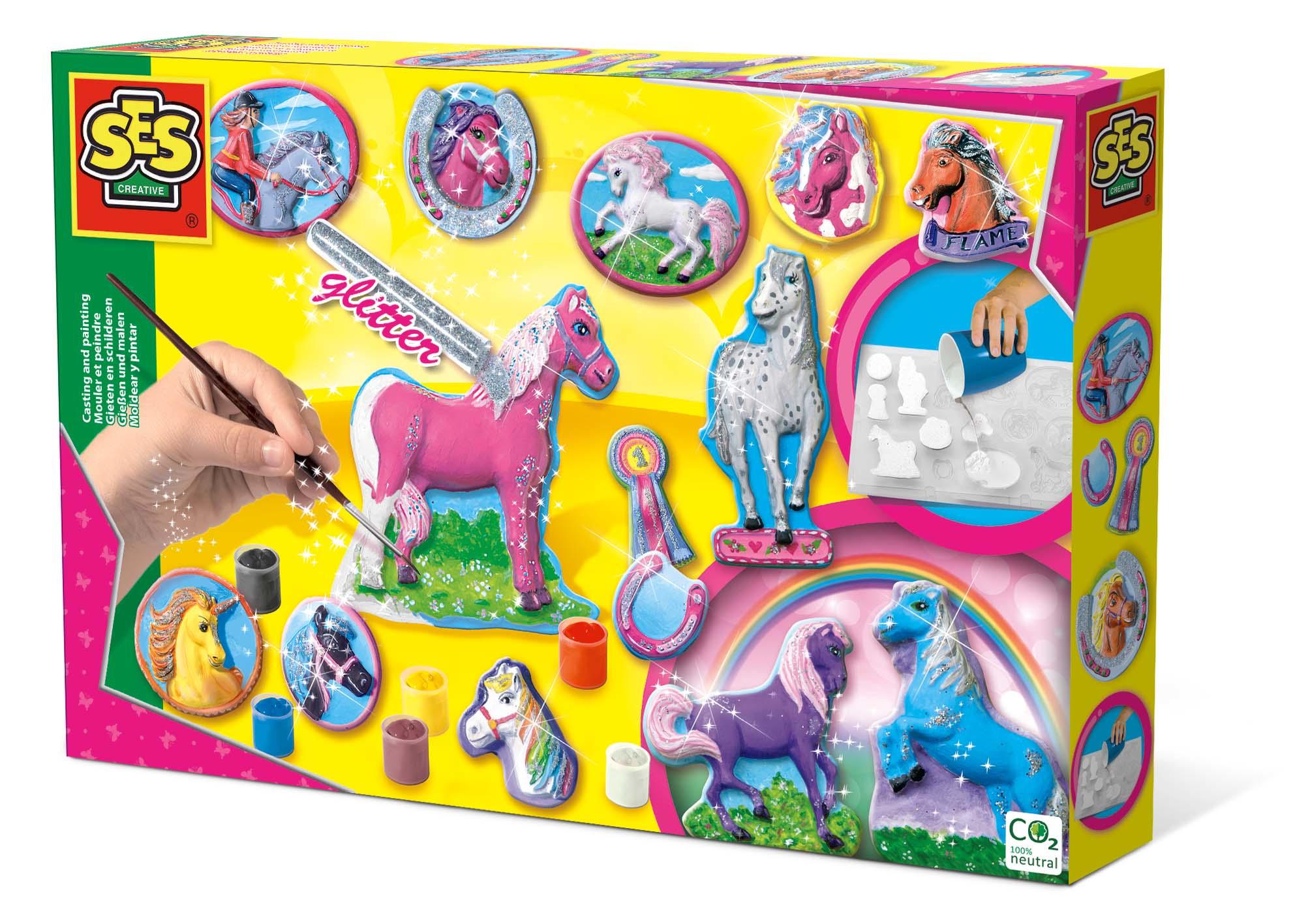 SES Creative Set per modellare e dipingere cavalli per bambini (SES CREATIVE Children's Fantasy Horses Casting and Painting Set