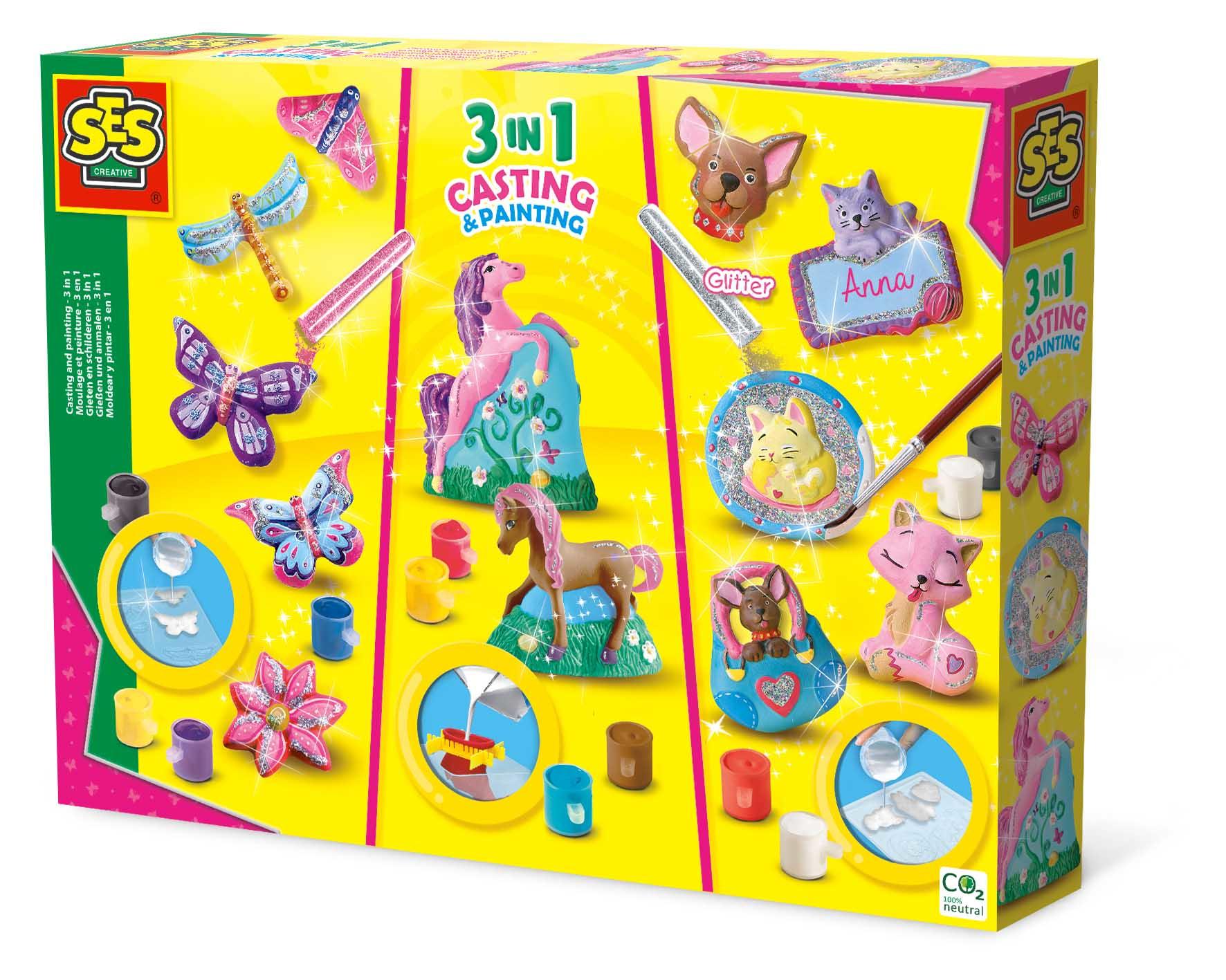 SES CREATIVE Animals 3-in-1 Casting and Painting 5 Years and Above 01288