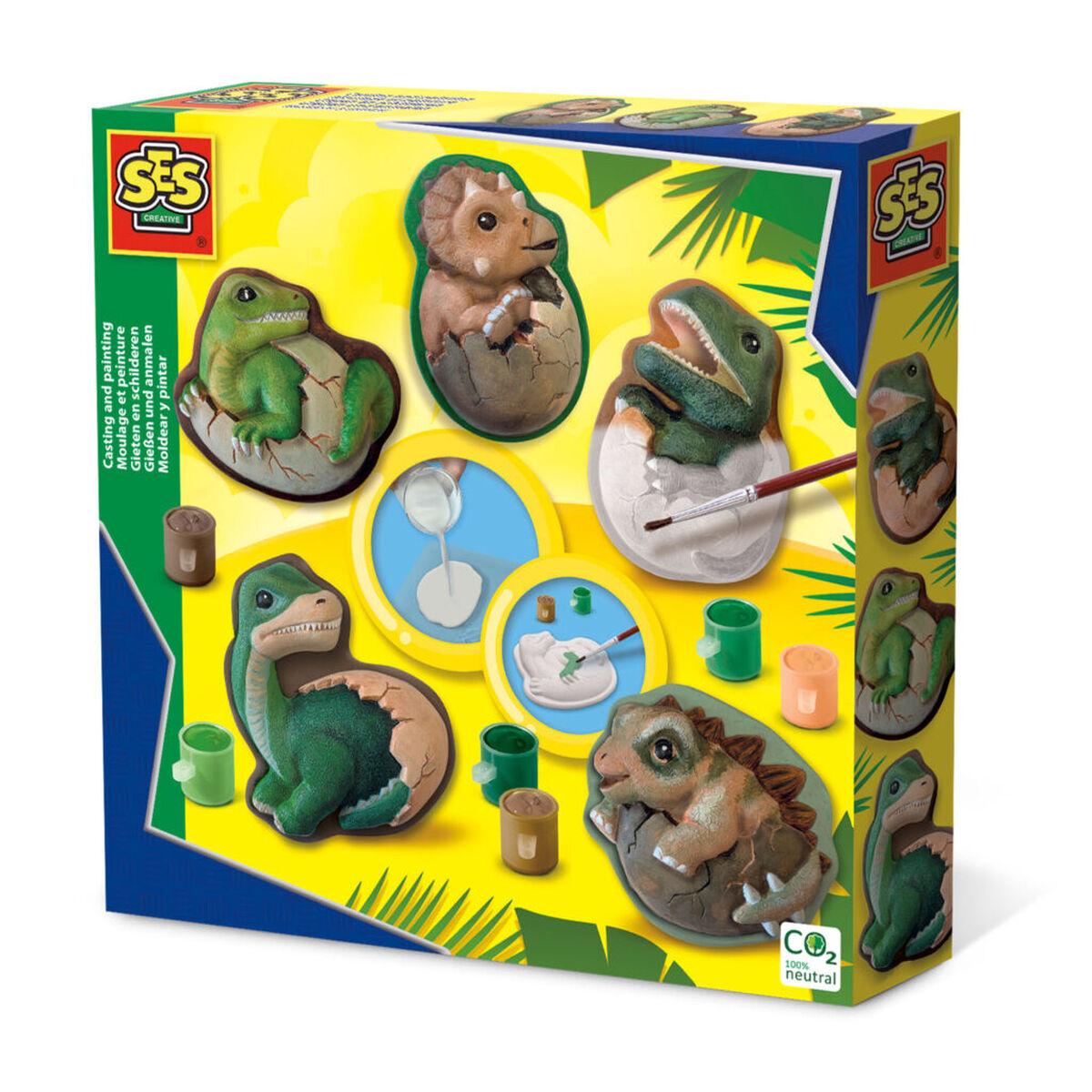 SES CREATIVE Dino Eggs Casting and Painting Set Five Years and Above 01411