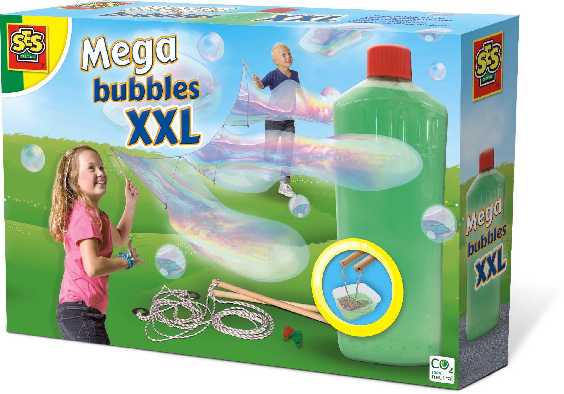 SES Creative Mega bolle XXL - Soffiatore di megabolle (SES CREATIVE Children's Mega Bubbles XXL Blower 5 to 12 Years Multi-colo