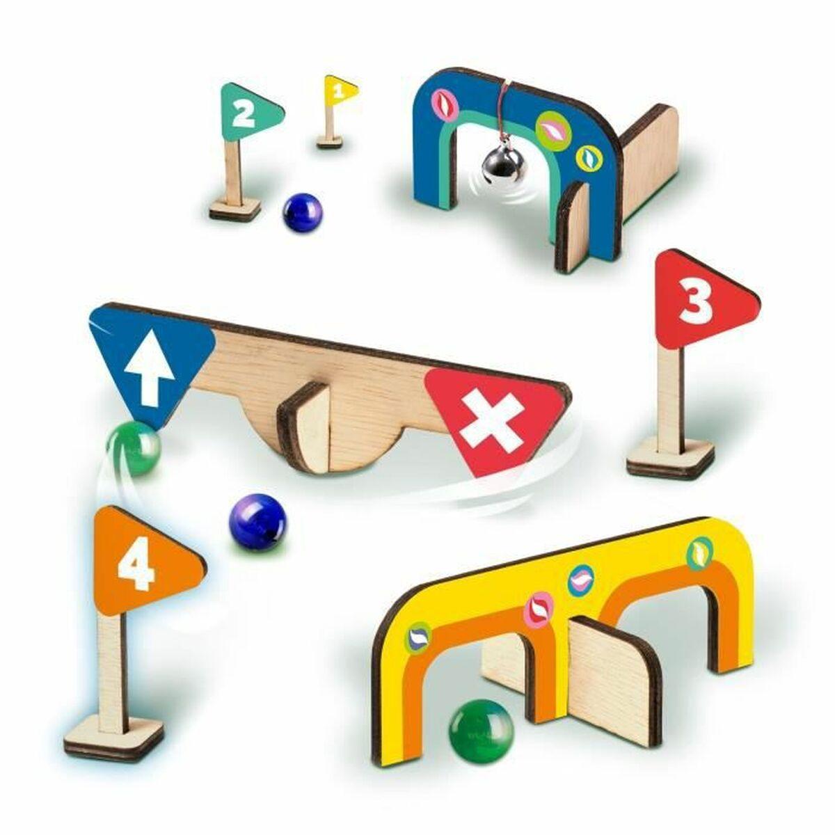 SES CREATIVE Wooden Minigolf Course Marble Set Three Years and Above 02302