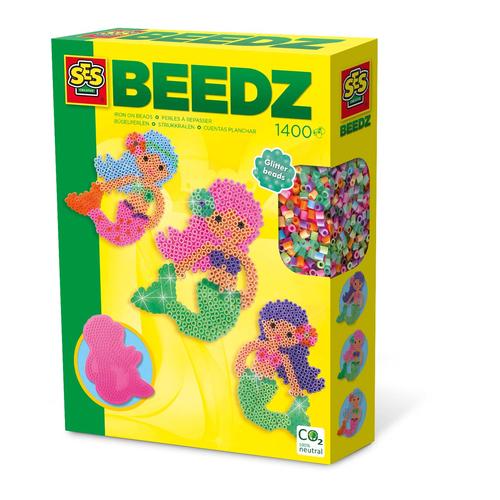 SES Creative Beedz - Perline da stirare sirenetta (SES CREATIVE Children's Beedz Mermaid Iron-on Beads Mosaic Set 1400 Iron-on