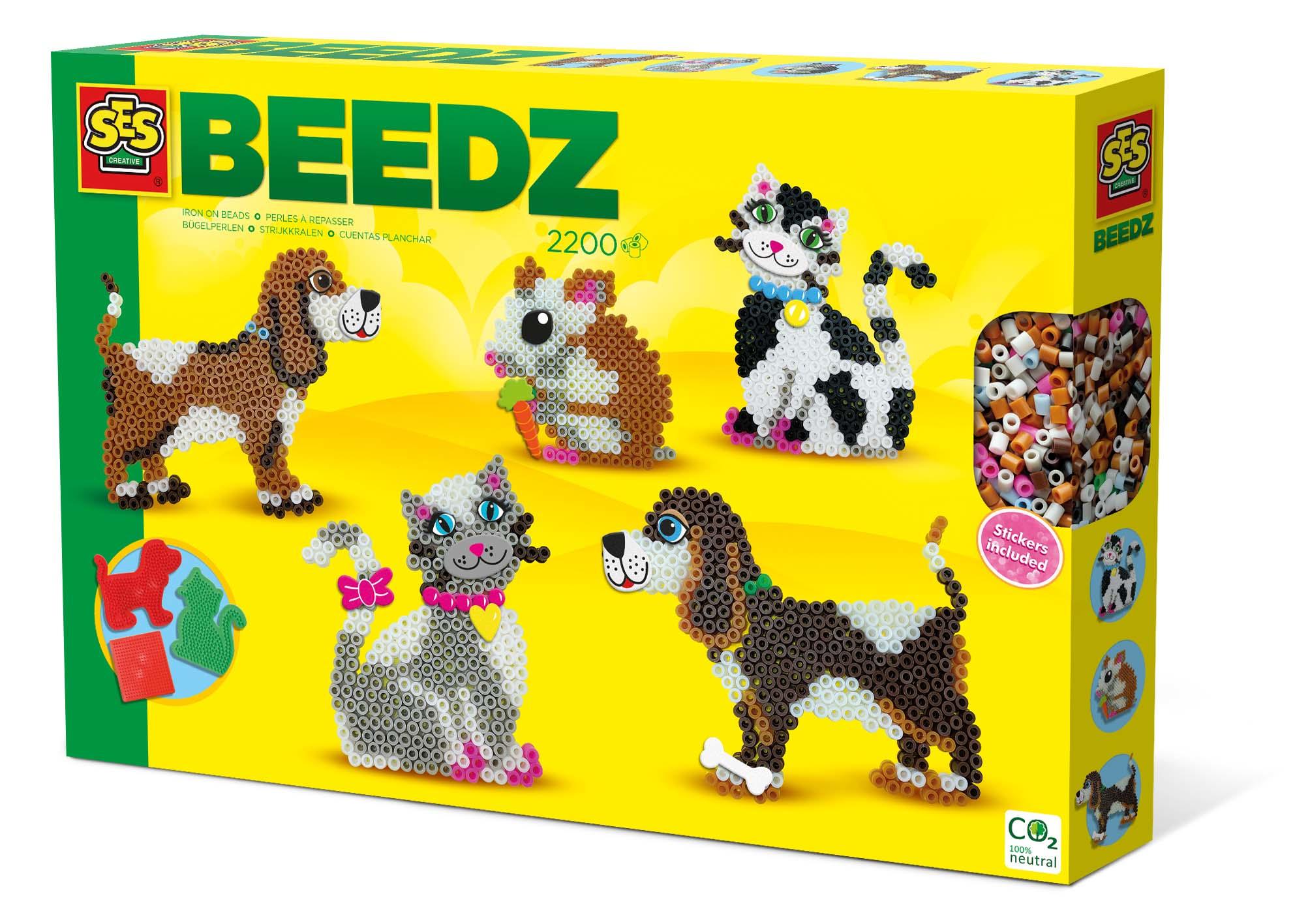 SES CREATIVE Pets Iron-on Beads Mosaic Set 5 Years or Above 06264