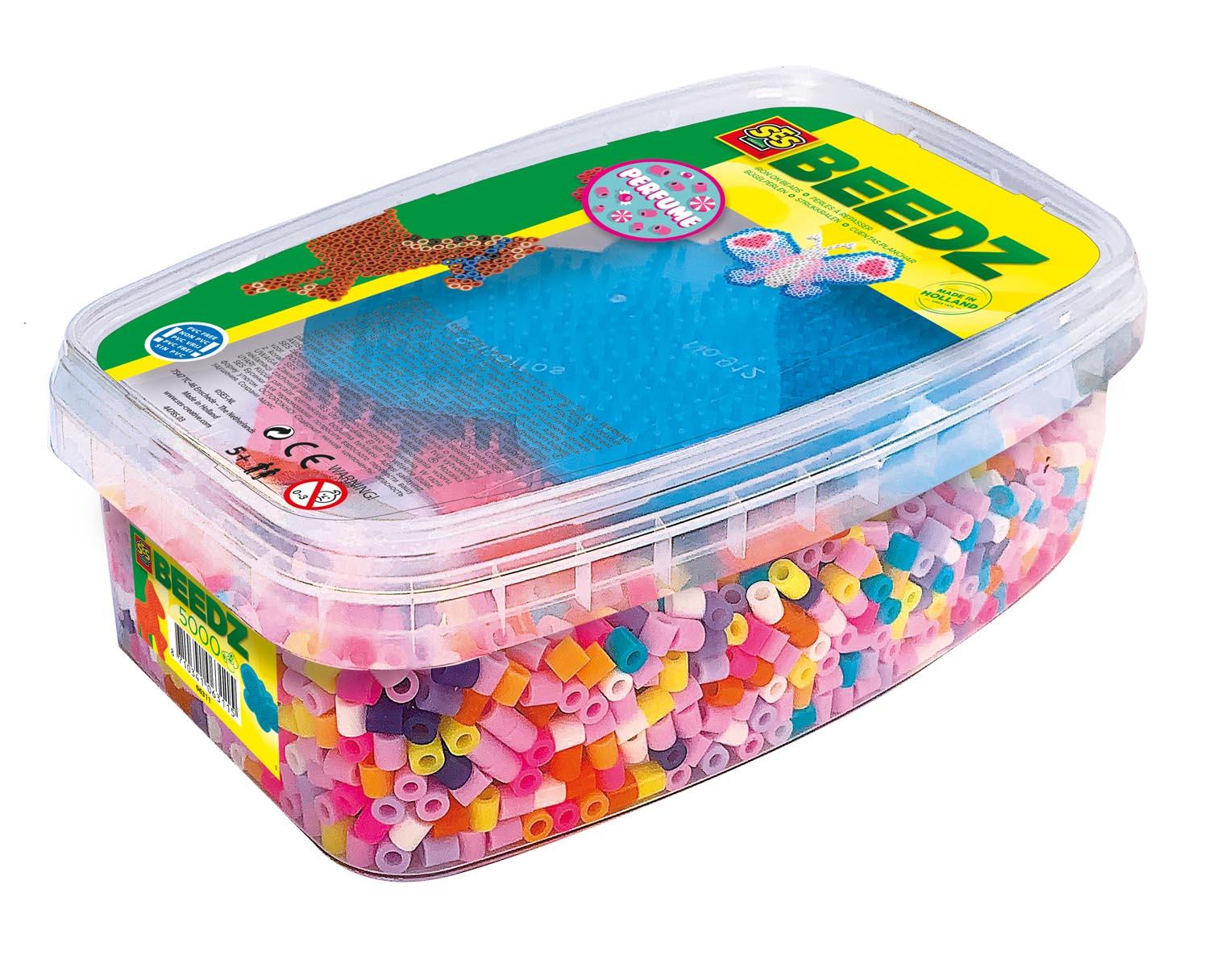 SES CREATIVE Beedz Iron-On-Beads Horse & Butterfly Pegboards with Perfume 5000 Iron-On Beads 5 Years and Above 06311
