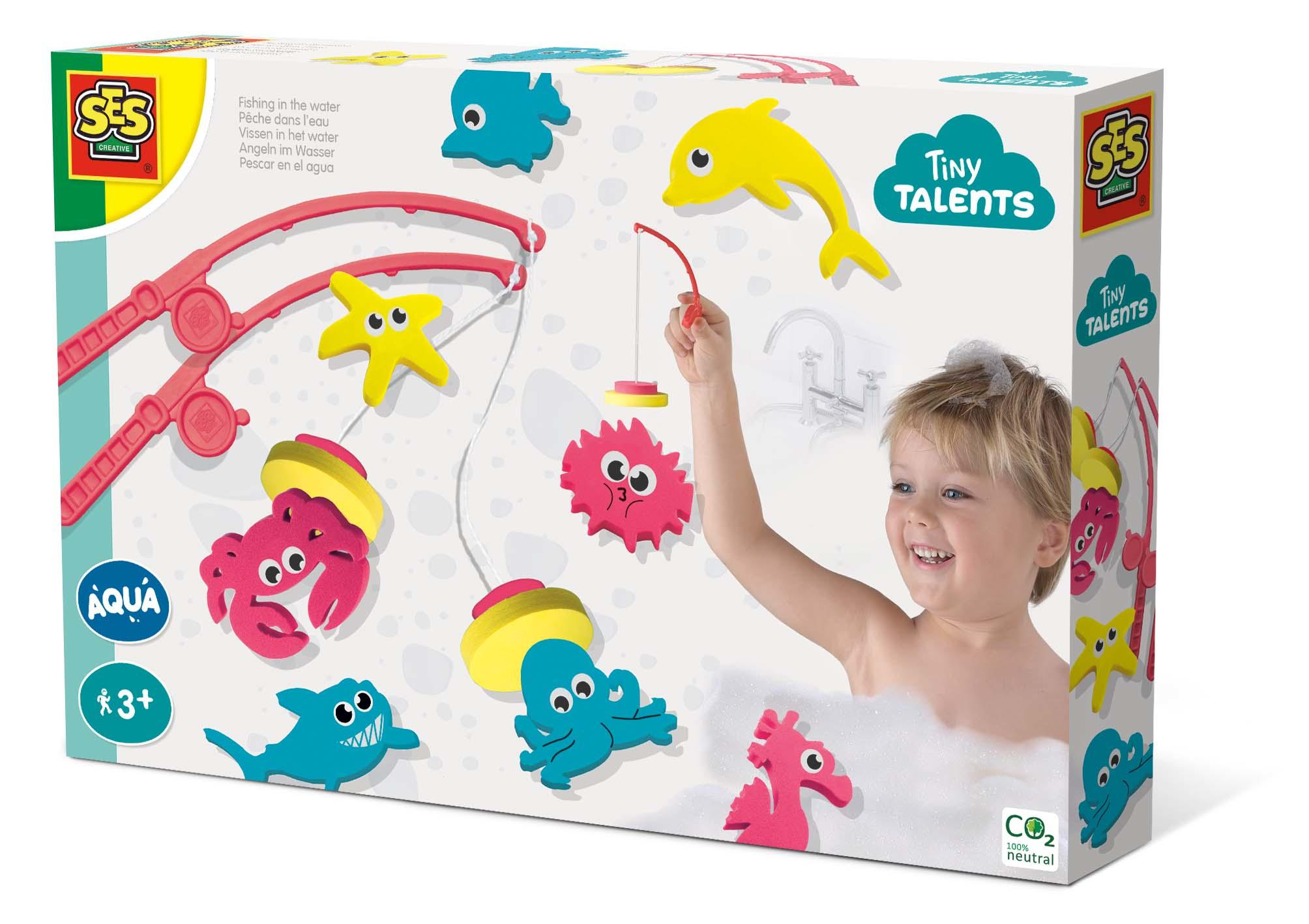 SES Creative Tiny Talents Pesca in acqua (SES CREATIVE Children's Tiny Talents Fishing In The Water Bath Playset Unisex 3 Years
